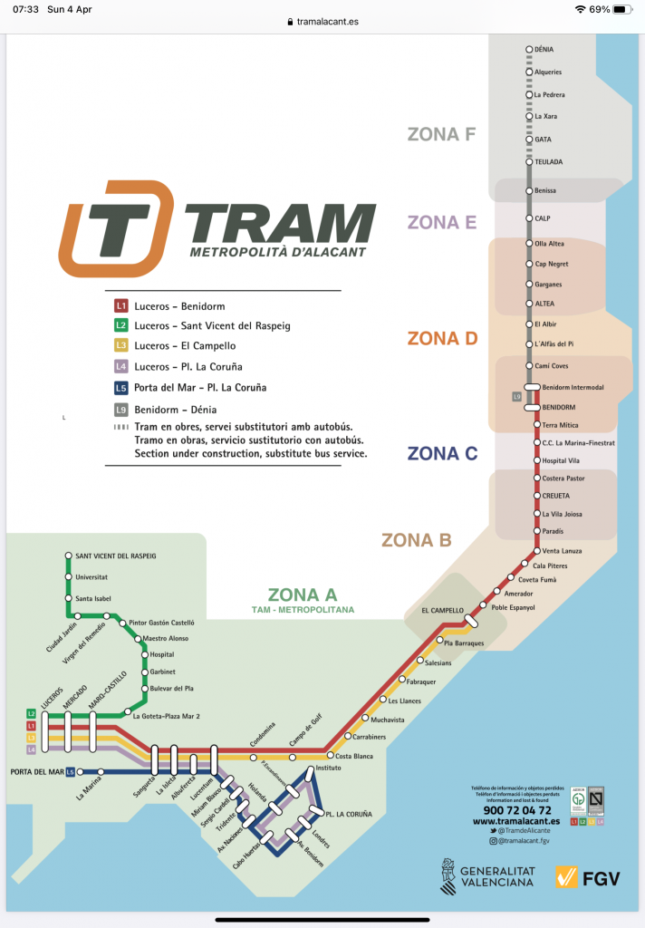 Tram map 