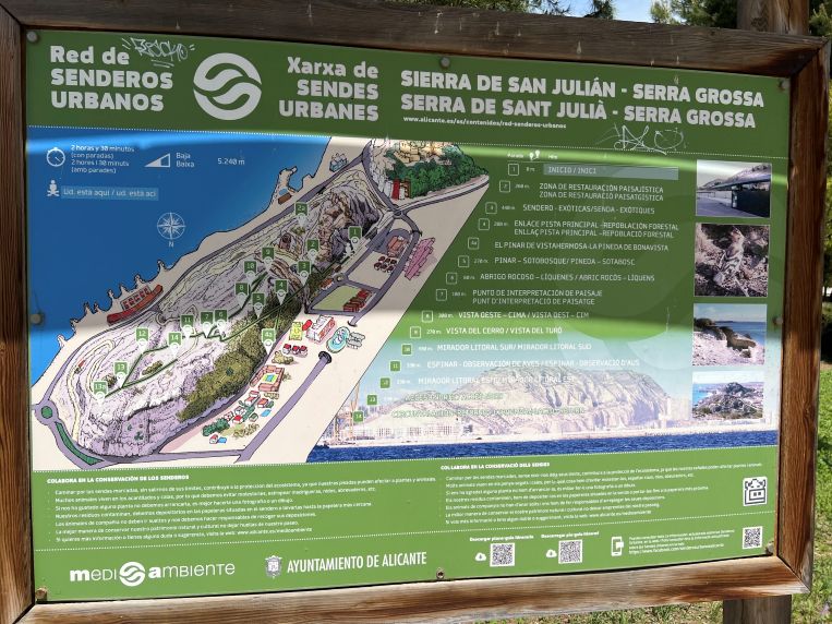 Serra Grossa Mountain Information Board