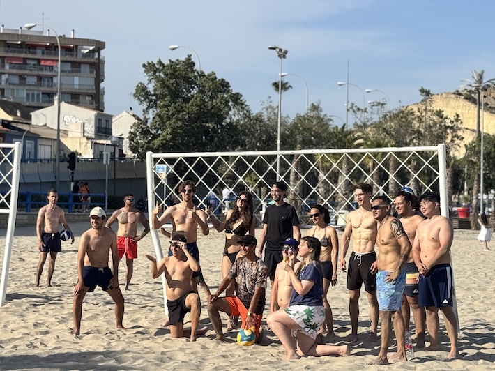 Free to join in volleyball at Postiguet Beach
