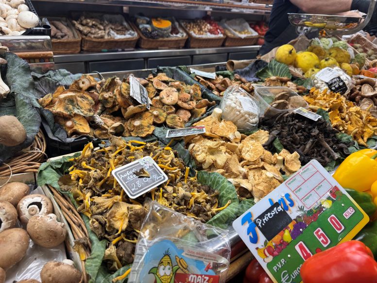 seasonal produce at Alicante market (such as Niscalos)