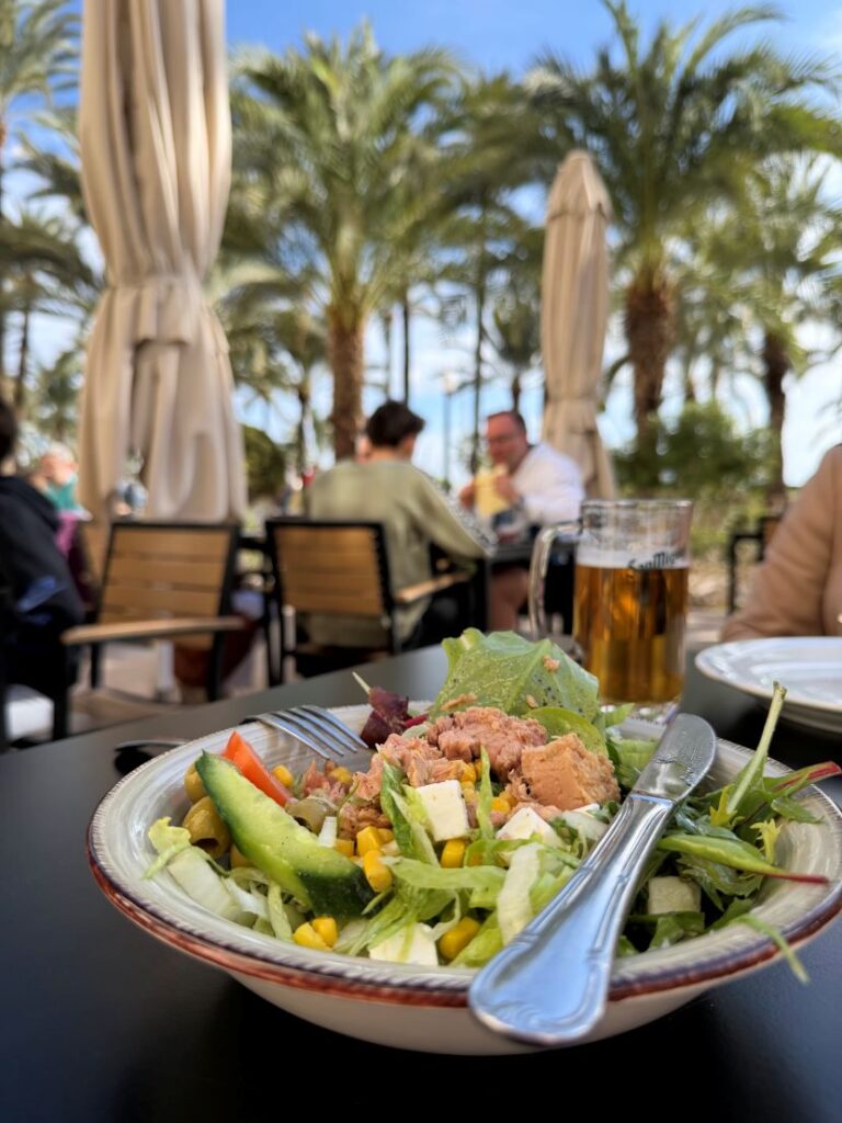 Salad in Alicante Explanada
