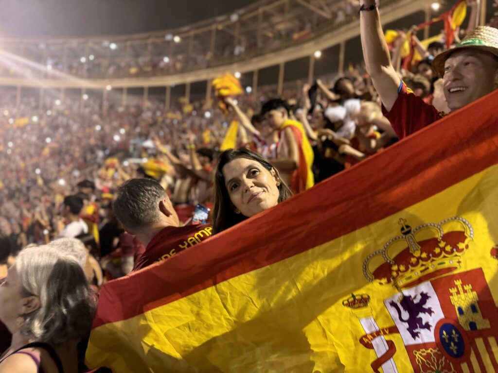 Flashback to when we watched the Euros Final in the Plaza De Toros in 2024